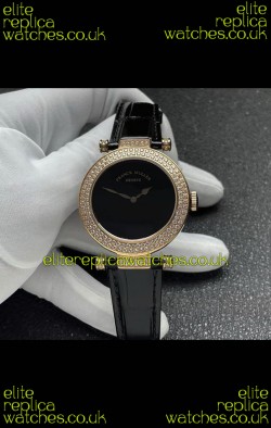 Franck Muller Double Mystery Swiss Quartz Watch in Gold Diamonds Casing