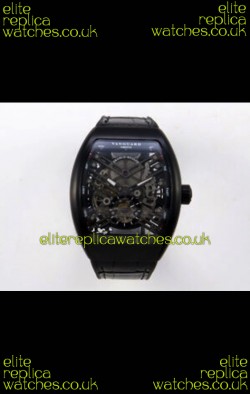 Franck Muller V45 Tourbillon Skeleton DLC Super Clone Watch 
