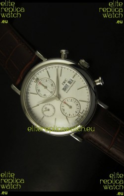 IWC Portofino Chronograph Swiss Watch in Steel Case White Dial