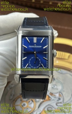 Jaeger LeCoultre Reverso Tribute Duoface Blue/Steel Dial Super Clone Watch 