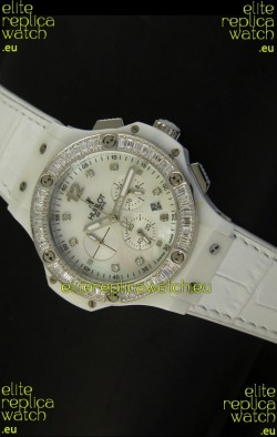 Hublot Big Bang 34MM Ladies Watch in Quartz Movement - White Dial/Strap