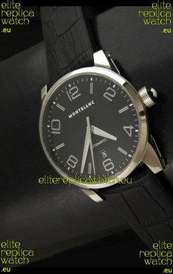 Mont Blanc Timewalker Swiss Automatic Watch in Black Dial - Ultimate Mirror Replica