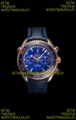 Omega Speedmaster Planet Ocean Two Tone Blue Dial Super Clone Watch 