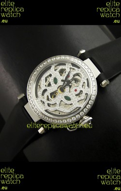 Cartier Pasha Ladies Replica Watch in Skelton Diamond Dial
