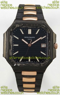 Patek Philippe Cubitus Two Tone Carbon Casing Super Clone Watch 