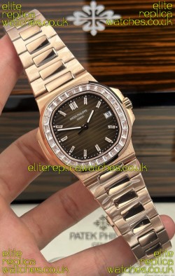 Patek Philippe Nautilus 5723 Brown Dial Rose Gold Super Clone Watch 