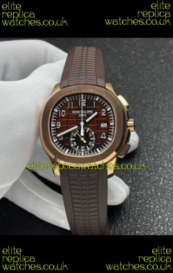 Patek Philippe Aquanaut 5968 Rose Gold Case Brown Dial Super Clone Watch 