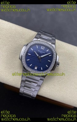 Patek Philippe Nautilus 7118 35MM Blue Dial Diamonds Super Clone Watch 
