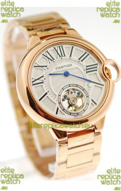 Ballon Bleu De Cartier flying Tourbillon Japanese Replica Gold Watch