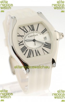 Cartier Roadster Japanese Replica Watch in White 