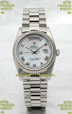 Rolex Day Date Silver Japanese Replica Watch