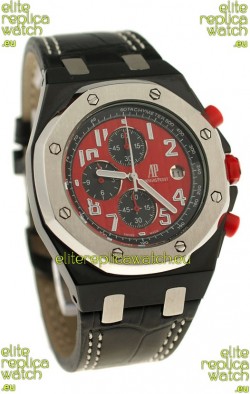 Audemars Piguet Royal Oak Offshore Limited Edition SingaporeGP 2008 Japanese PVD Watch in Red Dial