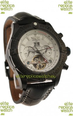Breitling Chronometre Tourbillon Japanese Replica Watch in White Dial