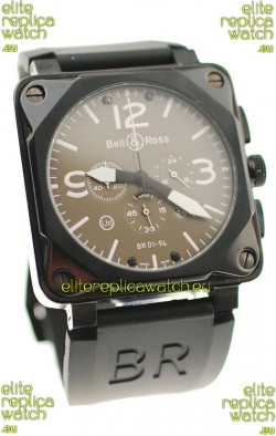 Bell and Ross BR01-94 Edition Japanese PVD Watch in Grey Dial