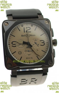 Bell and Ross BR01-94 Edition Japanese PVD Watch in Grey Dial