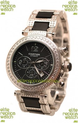 Cartier Pasha Seatimer Swiss Replica Diamonds Watch