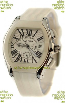 Cartier Roadster Japanese Replica Watch in White