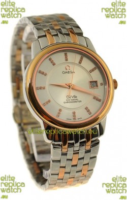 Omega Co-Axial Deville Japanese Rose Gold Watch 