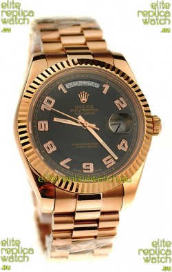 Rolex Day Date Pink Gold Japanese Replica Watch