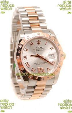 Rolex DateJust Mid-Sized Swiss Replica Rose Gold Watch