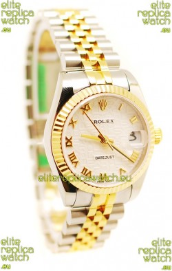 Rolex DateJust Mid-Sized Swiss Replica Two Tone Watch