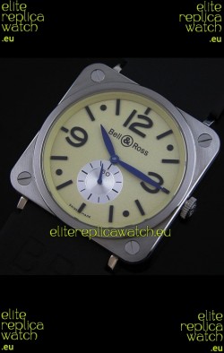 Bell & Ross Japanese Watch in Gold Ivory Dial