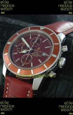Breitling Superocean Swiss Replica Watch in Brown Dial