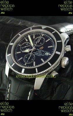 Breitling Superocean Swiss Replica Watch in Black Dial