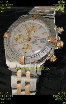 Breitling Windrider Swiss Replica Watch in White Dial Two Tone Case