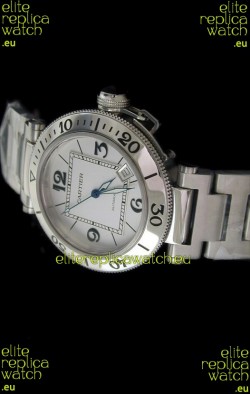 Cartier Pasha de Swiss Replica Watch in White Dial