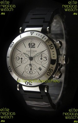 Cartier Pasha de Swiss Replica Watch in White Dial