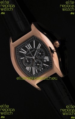 Cartier Tortue Japanese Replica Watch in Black Dial