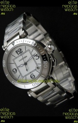Cartier Pasha De Seatimer Japanese Quartz Watch in White Dial