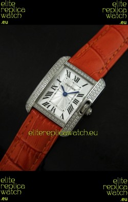 Cartier Louis Japanese Replica Ladies Diamond Watch