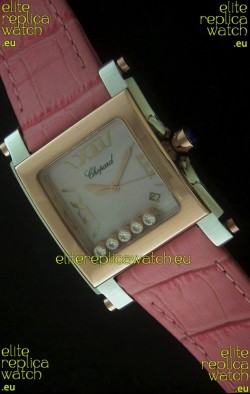 Chopard Happy Sport Swiss Replica Watch in Pink Strap