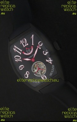 Franck Muller Tourbillon Japanese Replica Watch in Black Dial