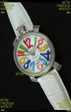 Gaga Milano Italy Manuale Replica Japanese Watch in White Strap