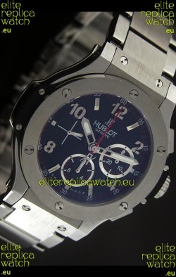 Hublot Big Bang Steel Strap in Black Dial with Steel Bezel