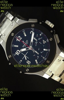 Hublot Big Bang Steel Strap in Black Dial with Ceramic Bezel