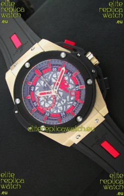 Hublot Big Bang King Power Manchester United Japanese Replica Rose Gold Watch