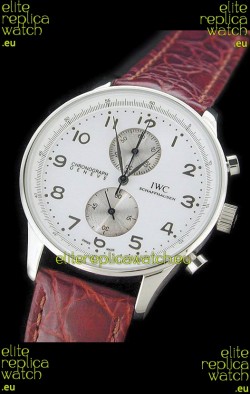 IWC Schaffhausen Japanese Replica Watch in White Dial