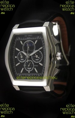 IWC Schaffhausen Da Vinci Japanese Replica Watch in Black