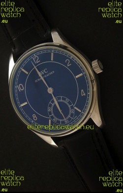 IWC Portuguese FA Jones Japanese Replica Watch in Black Dial