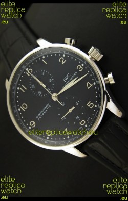 IWC Portuguese Chronograph Swiss Replica Watch in Stainless Steel 1:1 Mirror Replica Edition