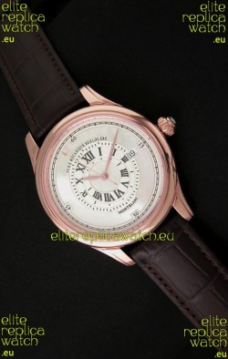 Montblanc Pure Mechanique Horlogere Swiss Replica Rose Gold Watch in Mop White Dial