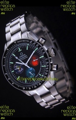 Omega Special Moon Sun Speedmaster Watch in Black Dial