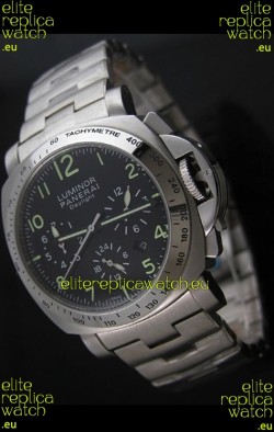 Panerai Luminor Daylight Watch in Steel Strap