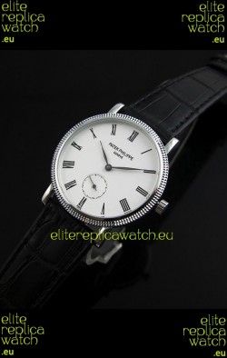 Patek Philippe Calatrava Japanese Mens Watch in White Dial