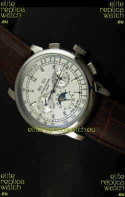 Patek Philippe Complications Japanese Replica Watch in White Dial