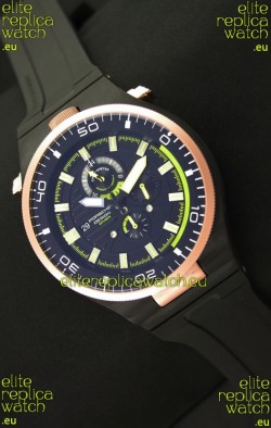 Porsche Design Diver Japanese Replica PVD Watch in Gold Bezel